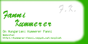 fanni kummerer business card